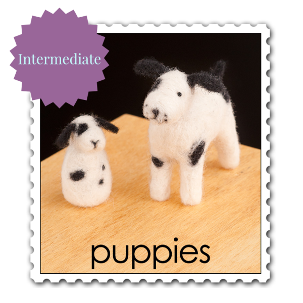 Puppy Needle Felting Kit - Intermediate-Needle Felting-WoolPets-Acorns &amp; Twigs