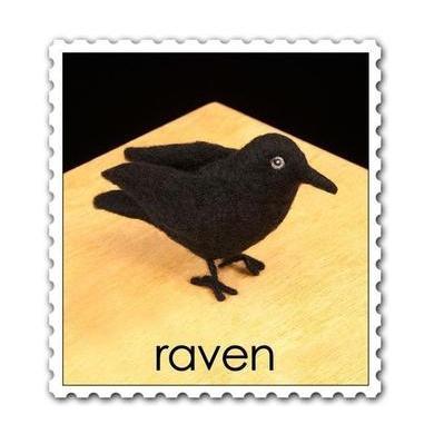 Raven Needle Felting Kit - INTERMEDIATE-Needle Felting-WoolPets-Acorns &amp; Twigs