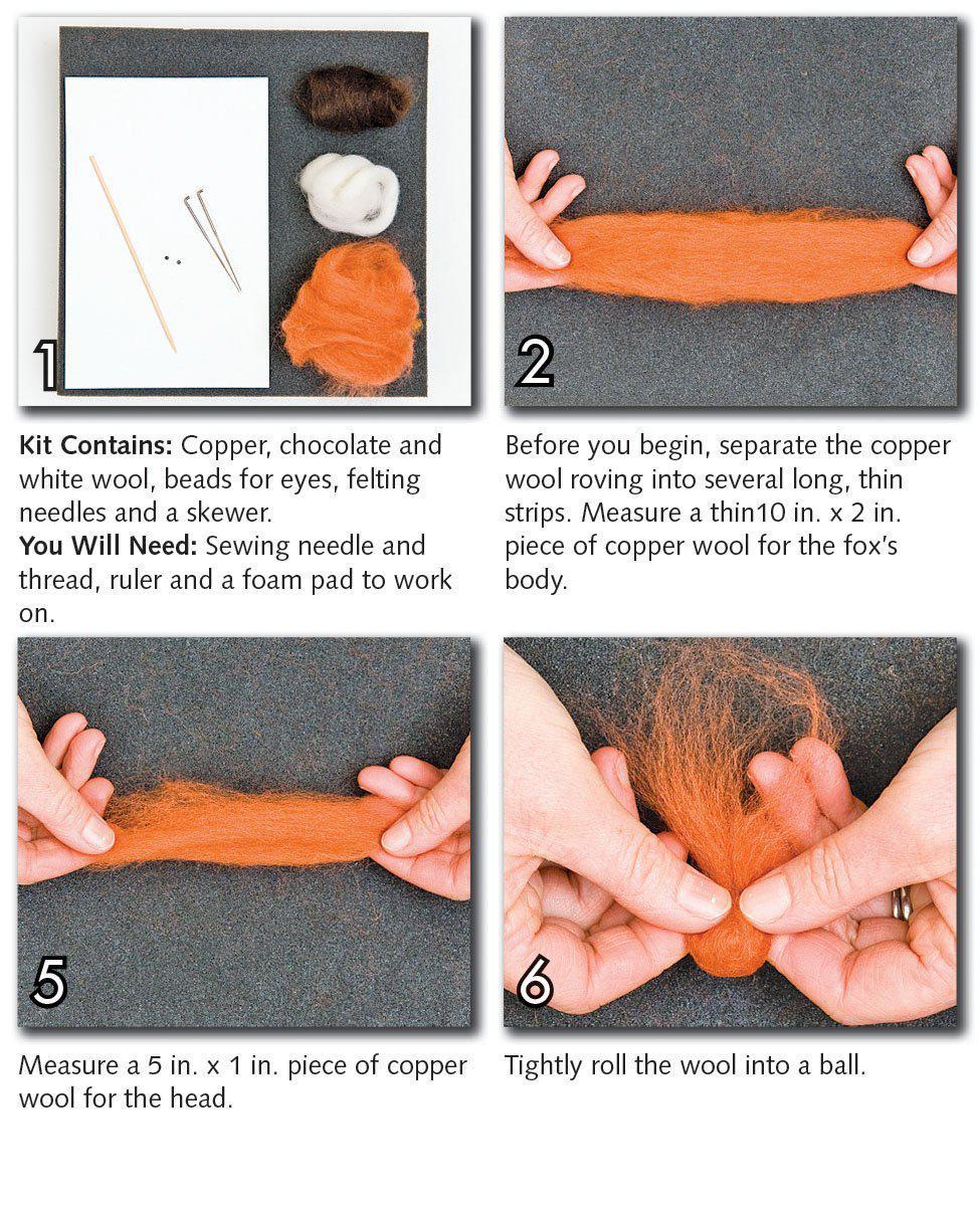 Red Fox Needle Felting Kit - Intermediate-Needle Felting-WoolPets-Acorns &amp; Twigs