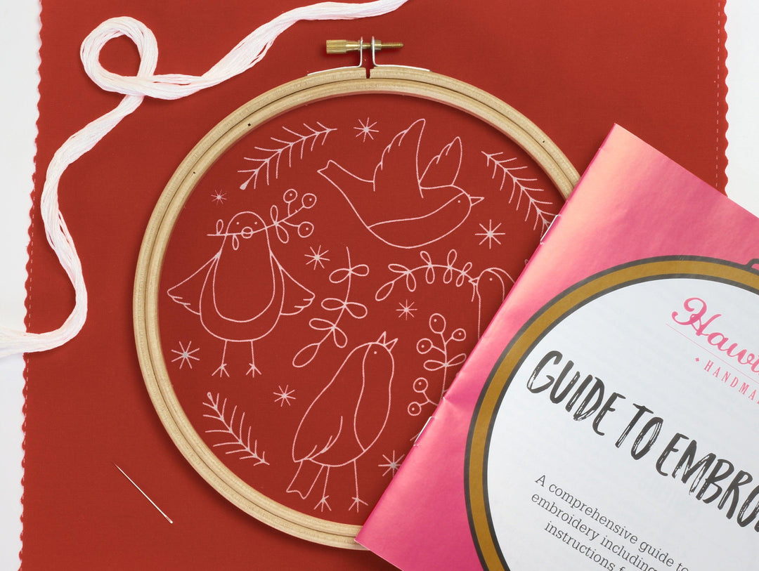 Red Robins Embroidery Kit-Embroidery-Hawthorn Handmade-Acorns &amp; Twigs