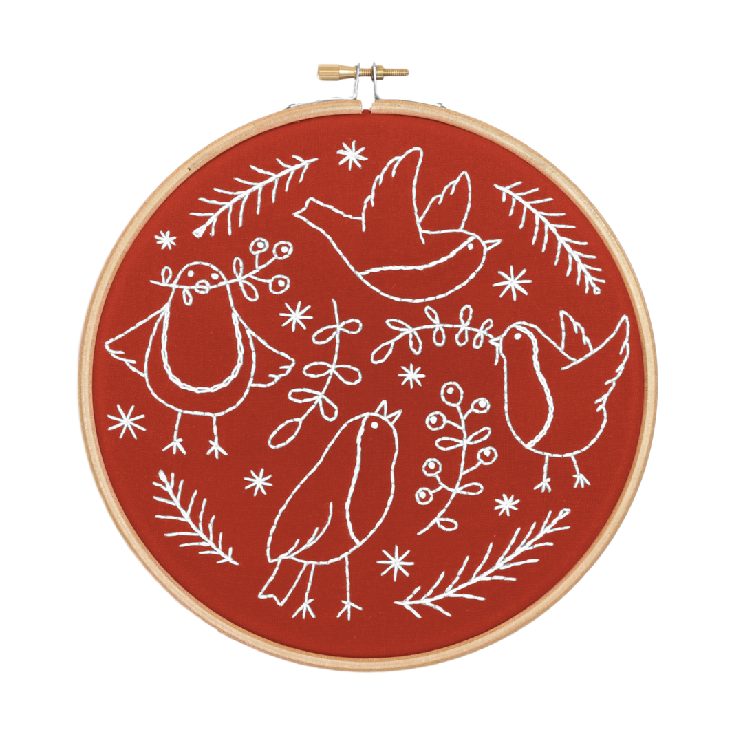 Red Robins Embroidery Kit-Embroidery-Hawthorn Handmade-Acorns &amp; Twigs