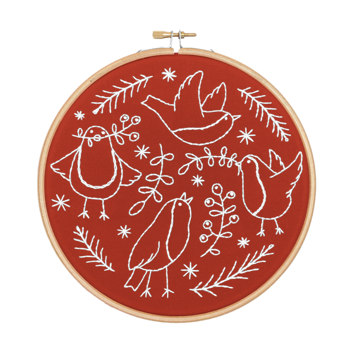 Red Robins Embroidery Kit-Embroidery-Hawthorn Handmade-Acorns &amp; Twigs