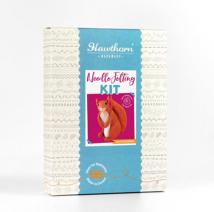 Red Squirrel Needle Felting Kit-Needle Felting-Hawthorn Handmade-Acorns &amp; Twigs