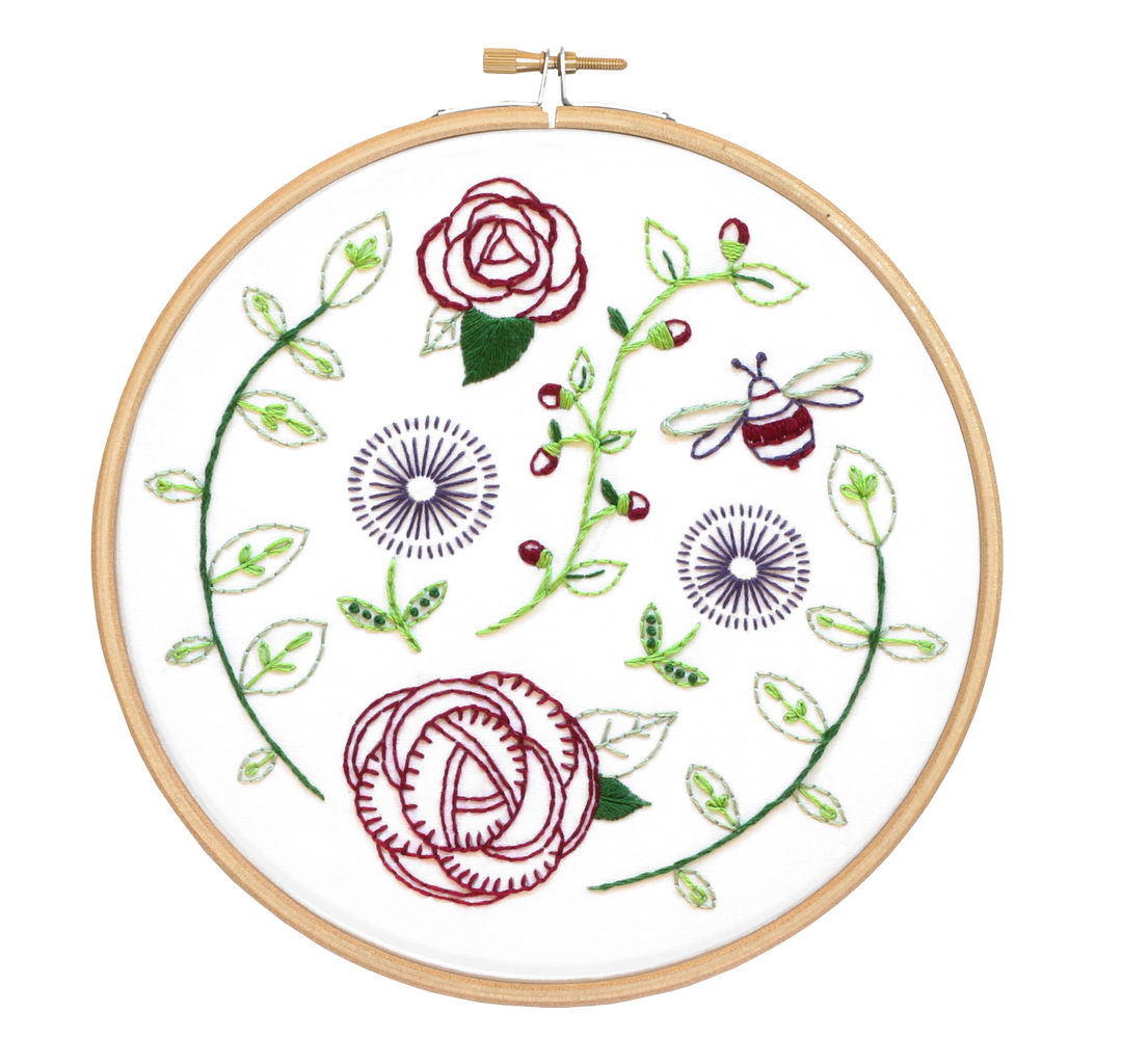 Rose Garden Embroidery Kit-Embroidery-Hawthorn Handmade-Acorns &amp; Twigs