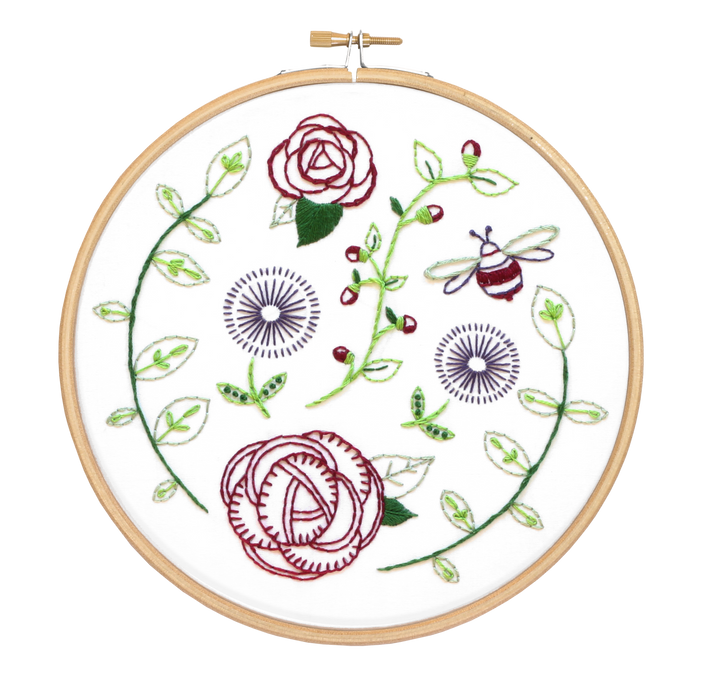 Rose Garden Embroidery Kit-Embroidery-Hawthorn Handmade-Acorns &amp; Twigs