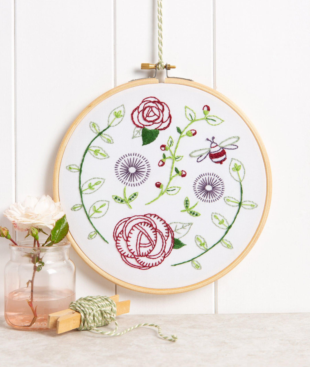 Rose Garden Embroidery Kit-Embroidery-Hawthorn Handmade-Acorns &amp; Twigs