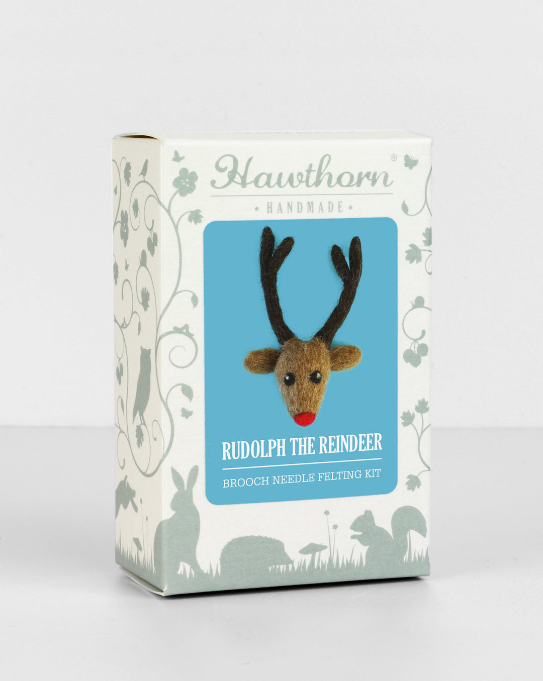 Rudolph Brooch Felting Kit-Needle Felting-Hawthorn Handmade-Acorns &amp; Twigs