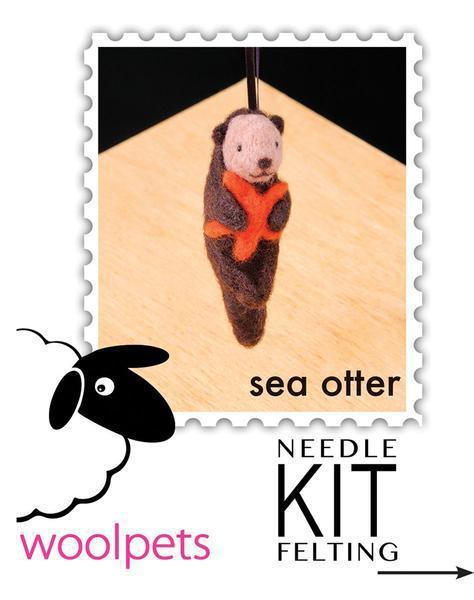 Sea Otter Needle Felting Kit - EASY-Needle Felting-WoolPets-Acorns &amp; Twigs