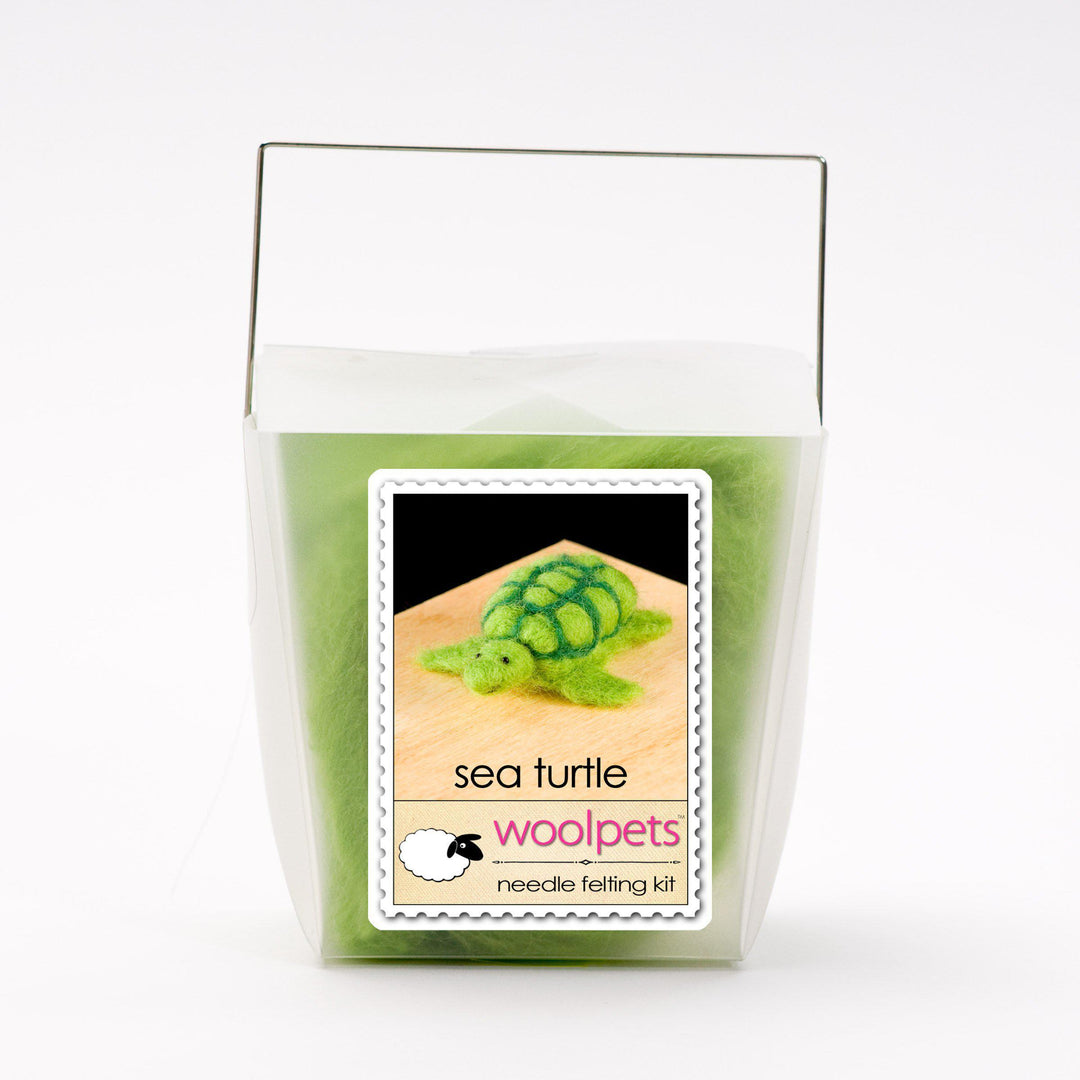Sea Turtle Needle Felting Kit - EASY-Needle Felting-WoolPets-Acorns &amp; Twigs