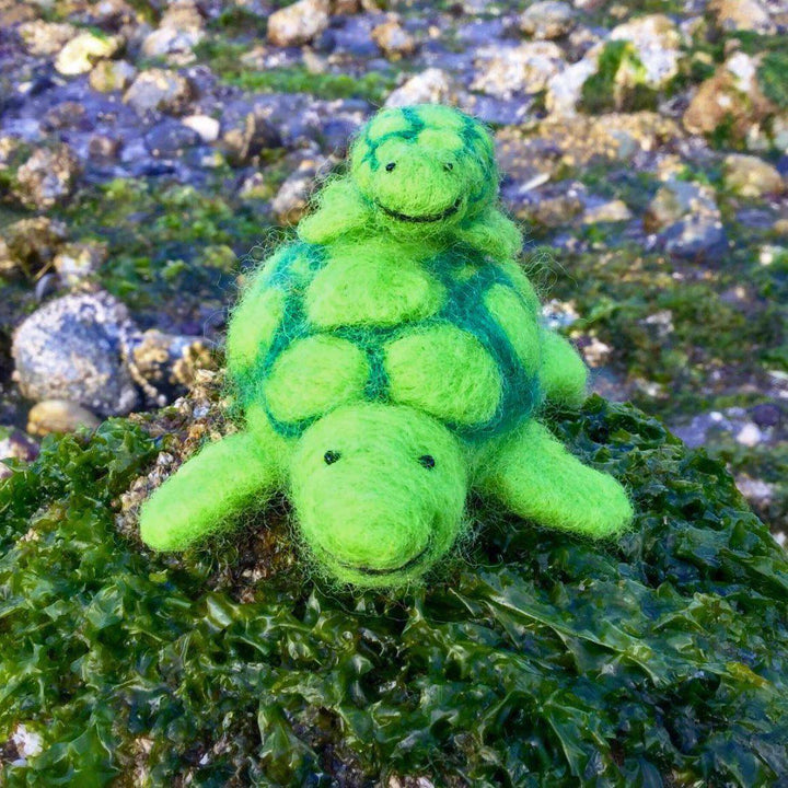 Sea Turtle Needle Felting Kit - EASY-Needle Felting-WoolPets-Acorns &amp; Twigs