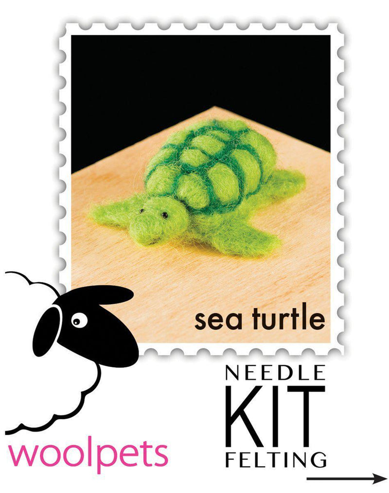 Sea Turtle Needle Felting Kit - EASY-Needle Felting-WoolPets-Acorns & Twigs