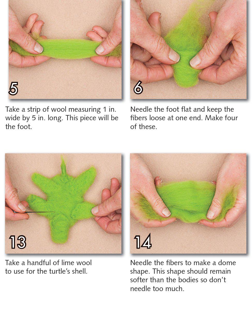 Sea Turtle Needle Felting Kit - EASY-Needle Felting-WoolPets-Acorns &amp; Twigs