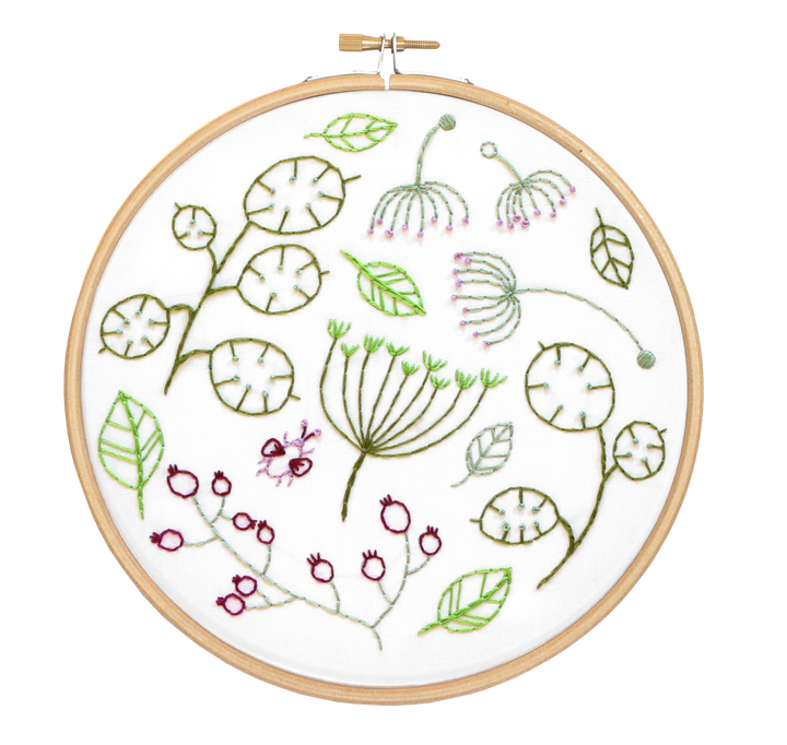 Seedhead Spray Embroidery Kit-Embroidery-Hawthorn Handmade-Acorns &amp; Twigs
