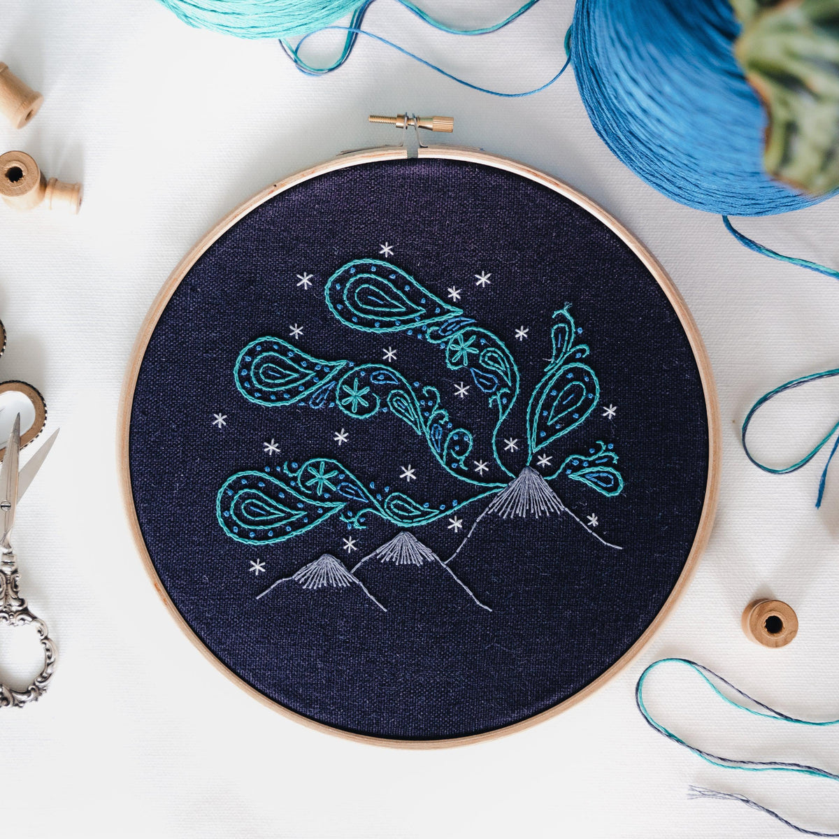 Skies - Embroidery Pattern Packs-Embroidery-Paraffle-Acorns & Twigs