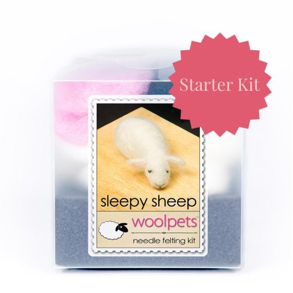 Sleepy Sheep Needle Felting Kit - Starter Kit-Needle Felting-WoolPets-Acorns &amp; Twigs
