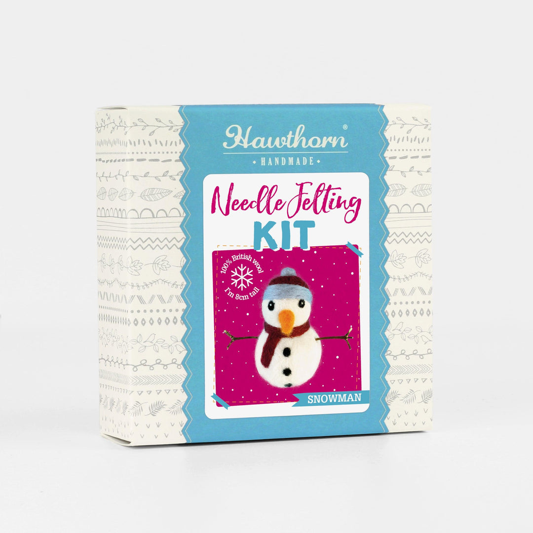 Snowman Mini Needle Felting Kit-Needle Felting-Hawthorn Handmade-Acorns &amp; Twigs