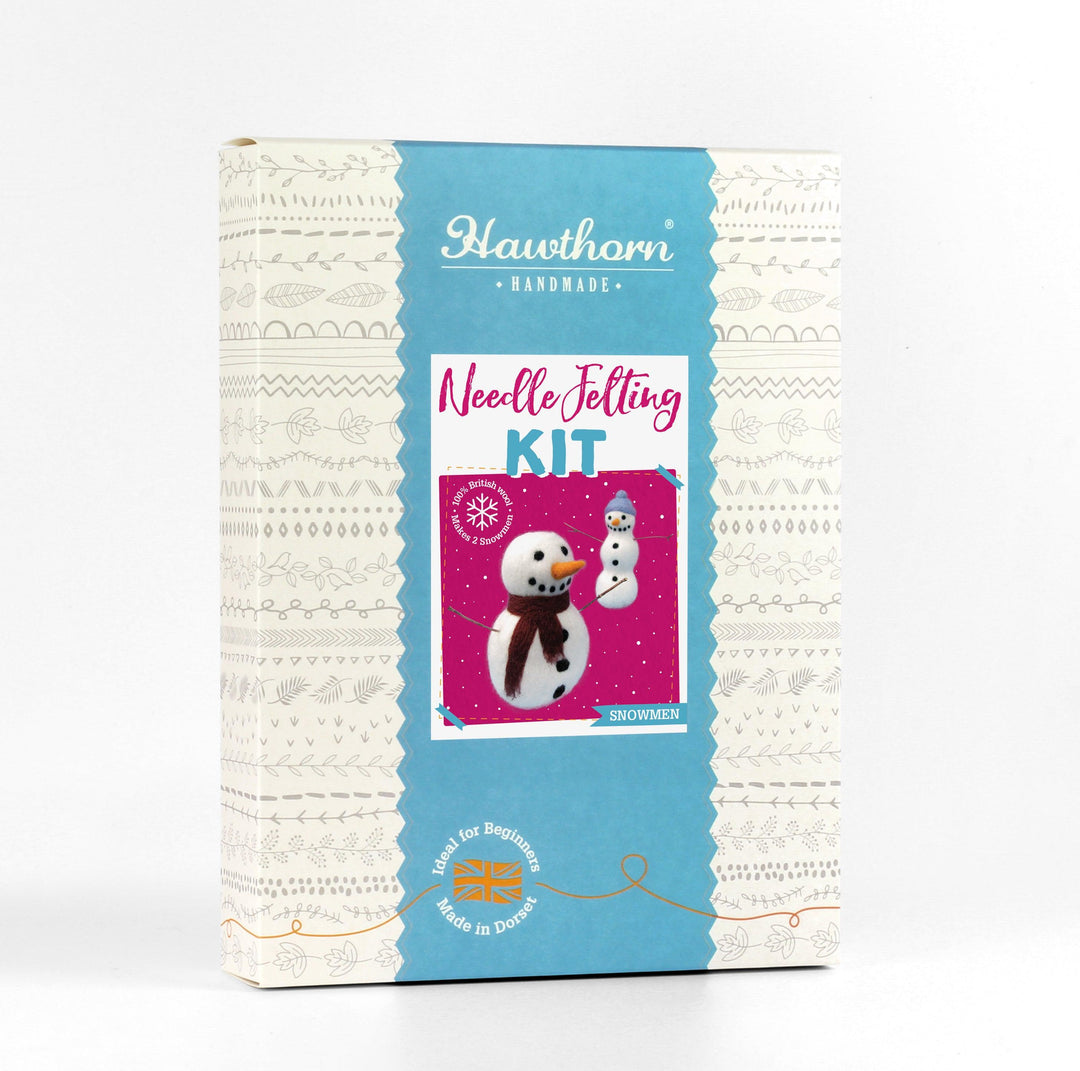 Snowmen Needle Felting Kit-Needle Felting-Hawthorn Handmade-Acorns &amp; Twigs