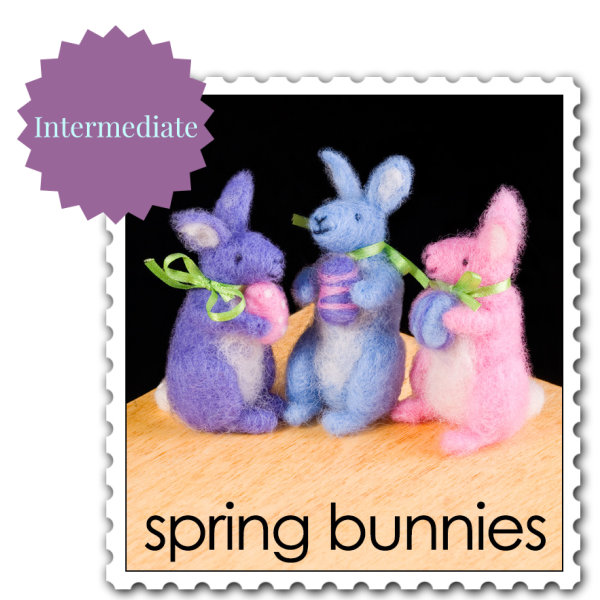 Spring Bunny Needle Felting Kit - Intermediate-Needle Felting-WoolPets-Acorns & Twigs