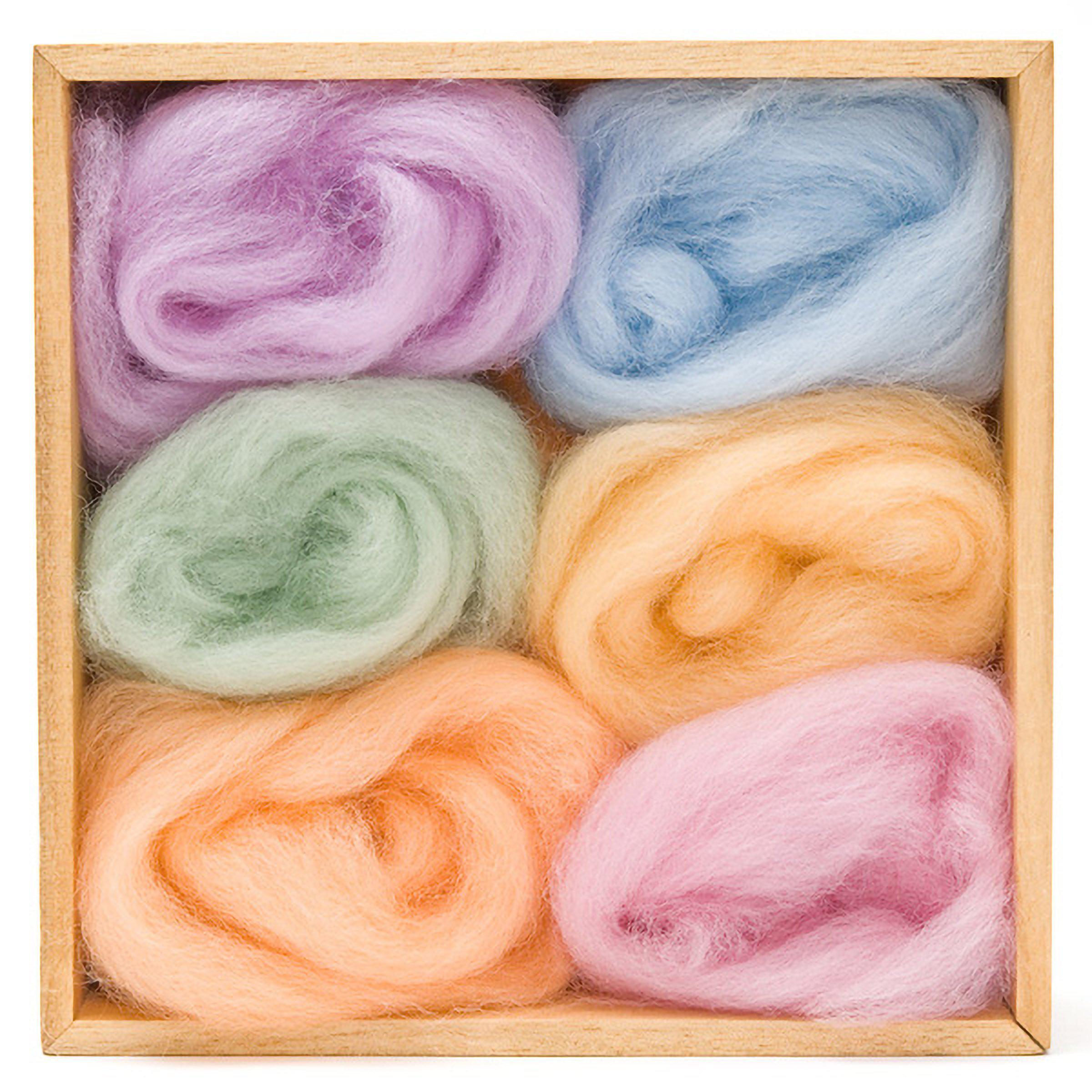 Spring Corriedale Wool Roving - 6 Pack Assorted – Acorns & Twigs