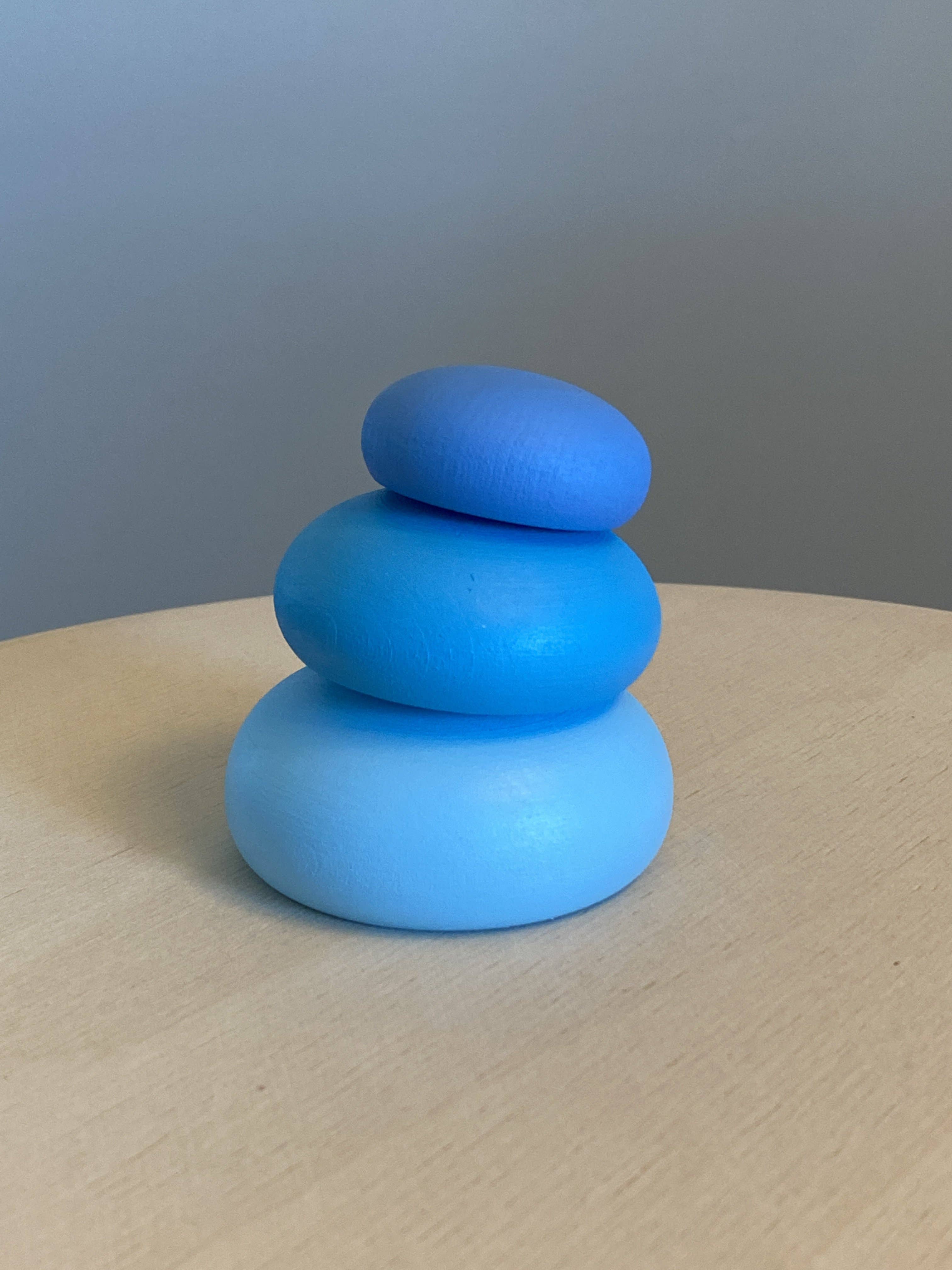Stacking Pebbles, light blue – Acorns & Twigs