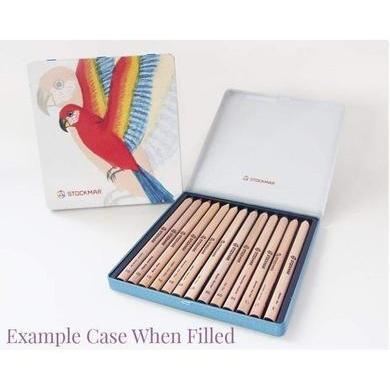 Stockmar Empty Tin Case for Colored Pencils - Swallow-Pencil Case-Stockmar-Acorns & Twigs