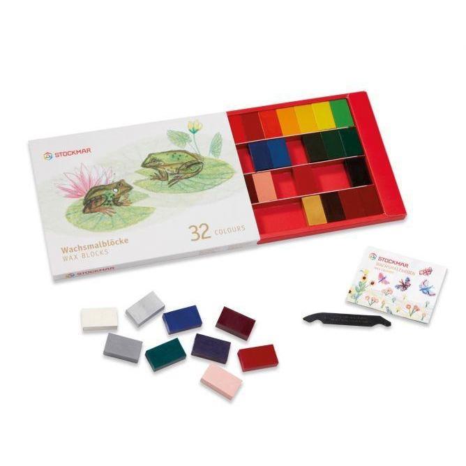 Stockmar Wax Block Crayons Box - 32 Assorted-Block Set-Stockmar-Acorns &amp; Twigs