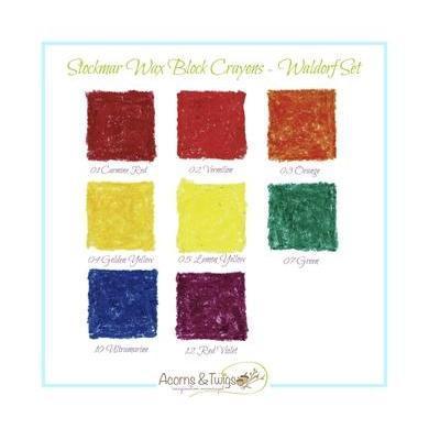 Stockmar Wax Block Crayons - Waldorf Assortment-Block Set-Stockmar-Acorns &amp; Twigs