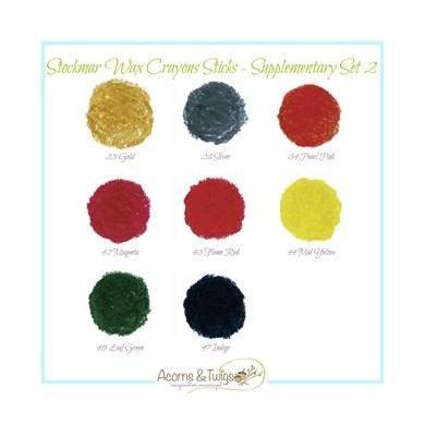 Stockmar Wax Stick Crayons - Supplementary Assortment 2-Stick Set-Stockmar-Acorns &amp; Twigs