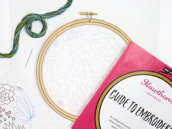 Succulents Embroidery Kit-Embroidery-Hawthorn Handmade-Acorns &amp; Twigs