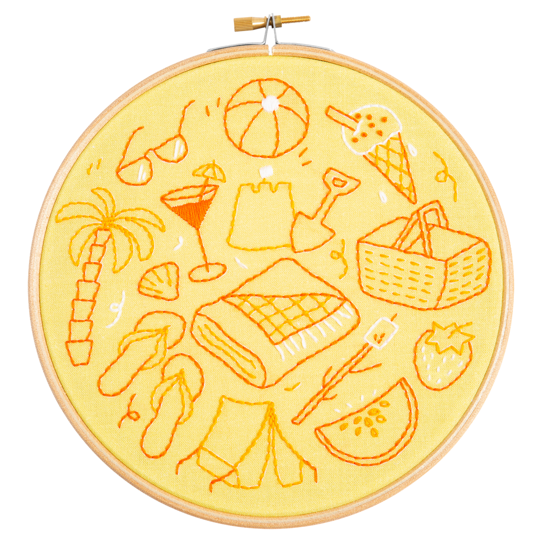 Summer Doodles Embroidery Kit-Embroidery-Hawthorn Handmade-Acorns &amp; Twigs