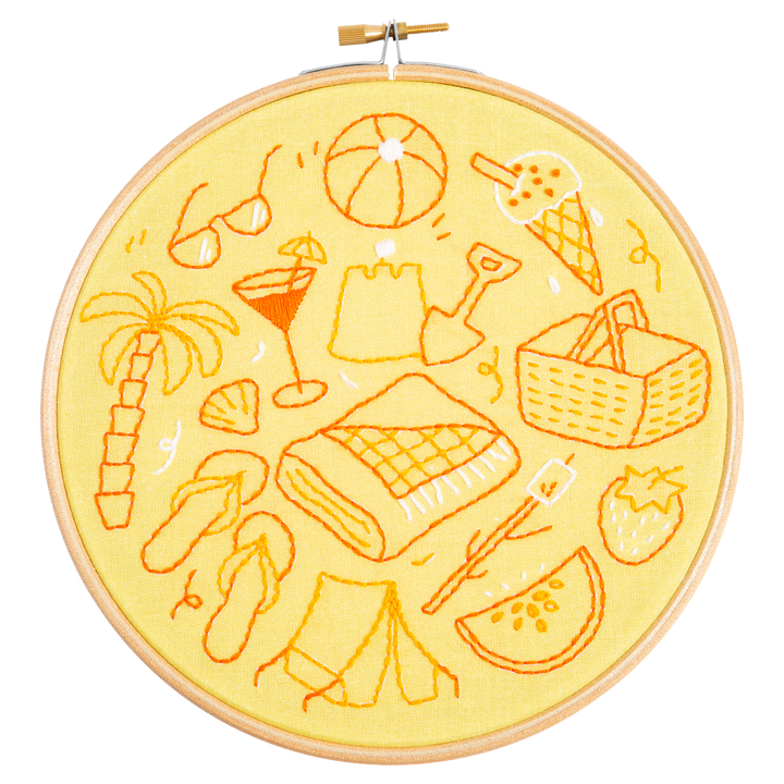 Summer Doodles Embroidery Kit-Embroidery-Hawthorn Handmade-Acorns &amp; Twigs