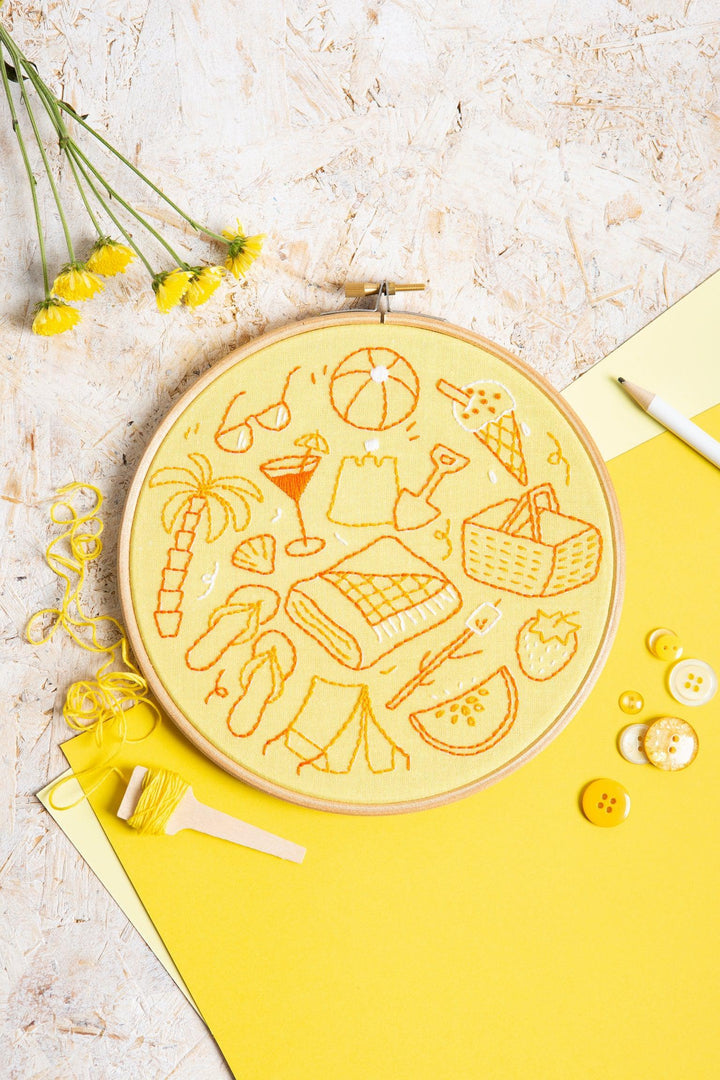 Summer Doodles Embroidery Kit-Embroidery-Hawthorn Handmade-Acorns &amp; Twigs