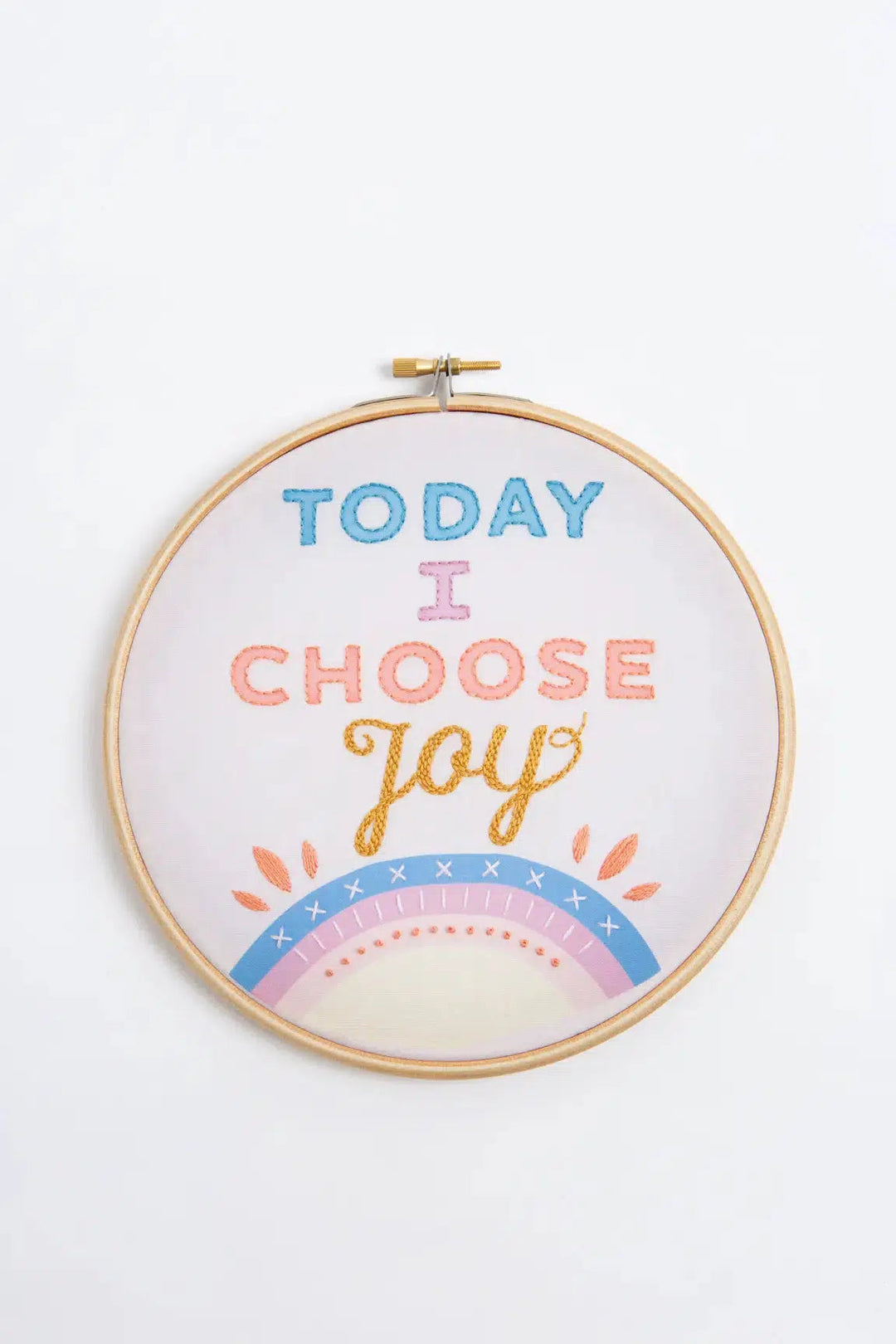 Today I Choose Joy Embroidery Kit-Cross Stitch-Hawthorn Handmade-Acorns &amp; Twigs