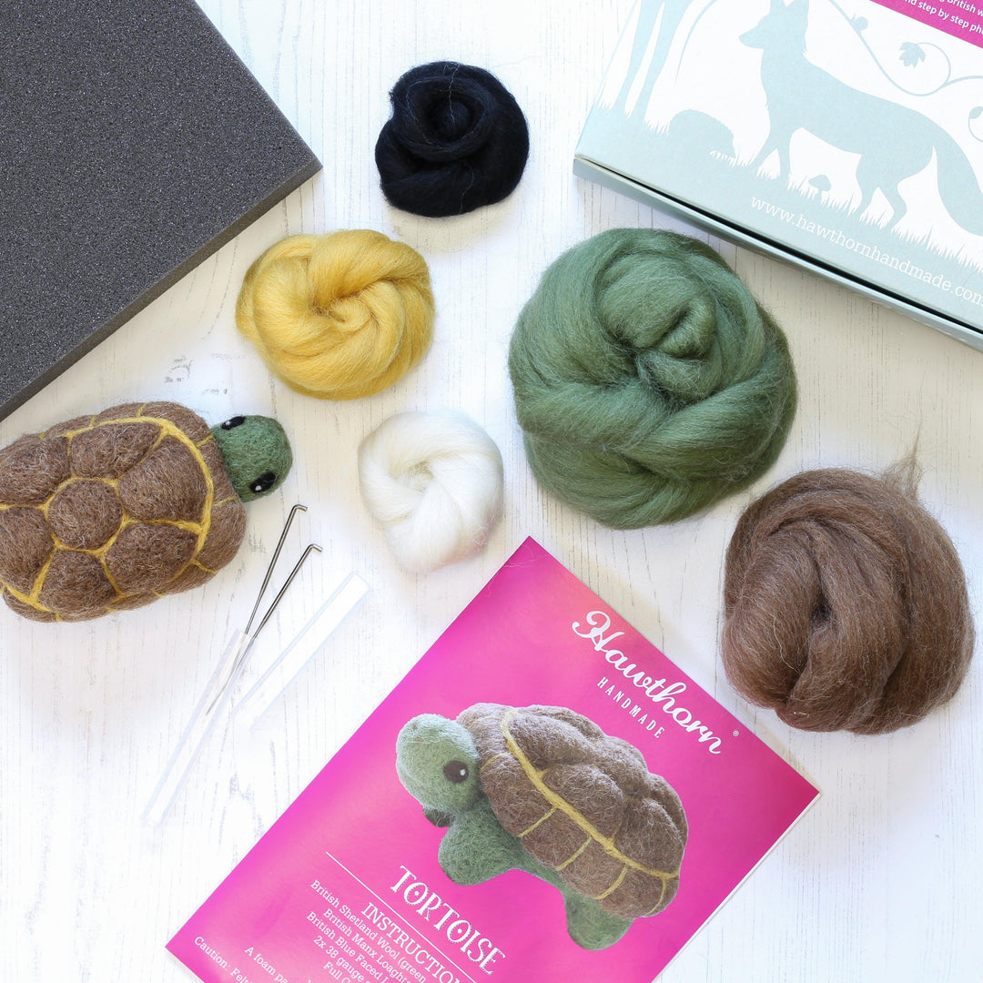 Tortoise Needle Felting Kit-Needle Felting-Hawthorn Handmade-Acorns &amp; Twigs