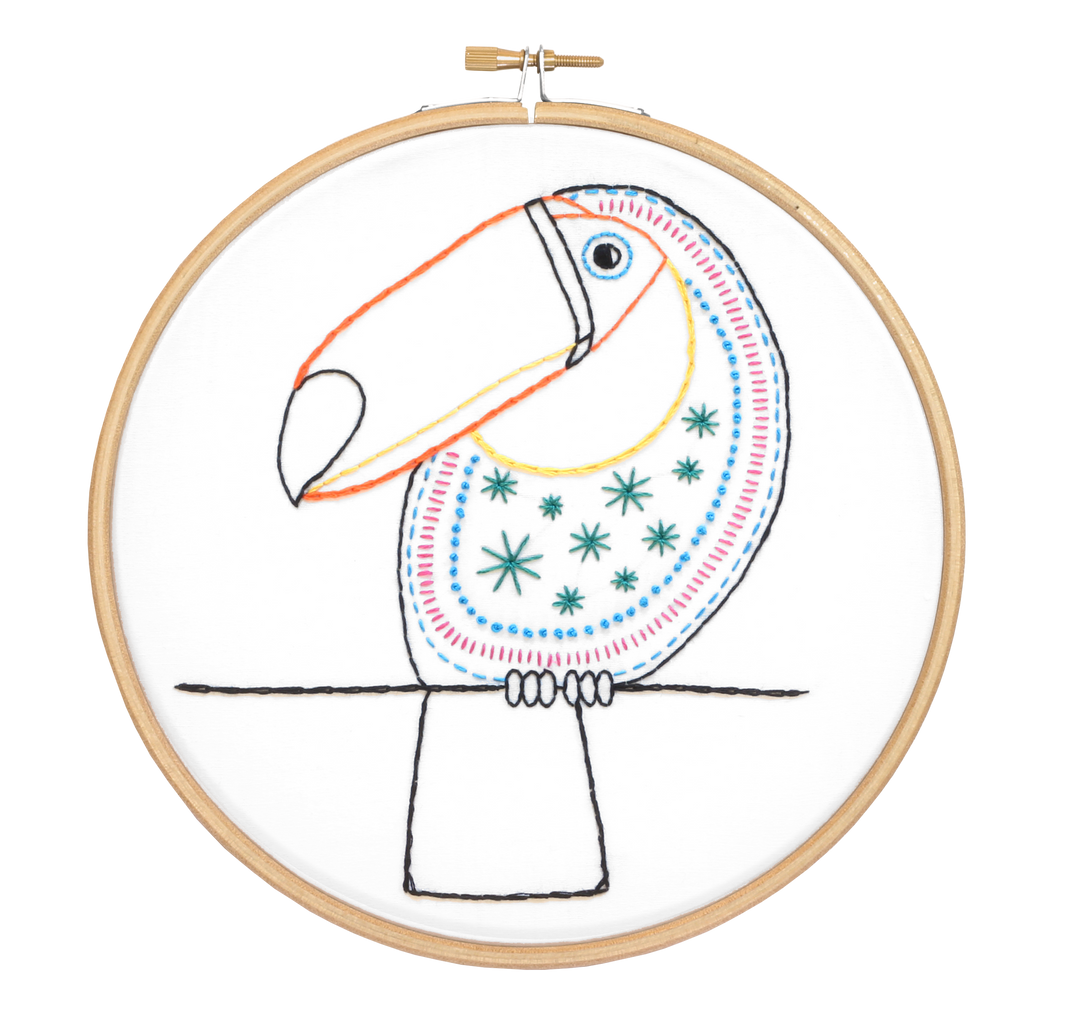 Toucan Embroidery Kit-Embroidery-Hawthorn Handmade-Acorns &amp; Twigs