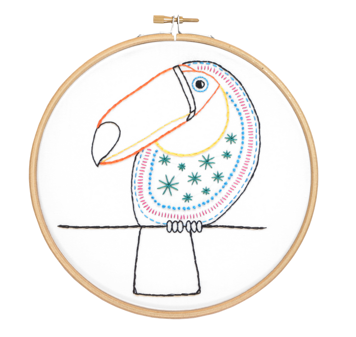 Toucan Embroidery Kit-Embroidery-Hawthorn Handmade-Acorns &amp; Twigs