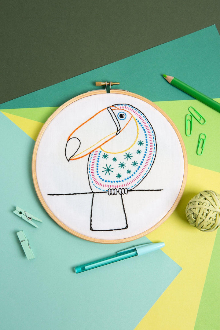 Toucan Embroidery Kit-Embroidery-Hawthorn Handmade-Acorns &amp; Twigs