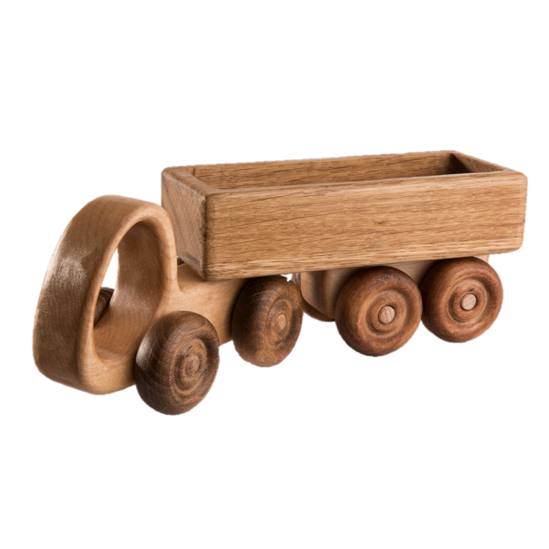 Trailer Truck-Wooden Toy-PoppyBabyCo-Acorns & Twigs