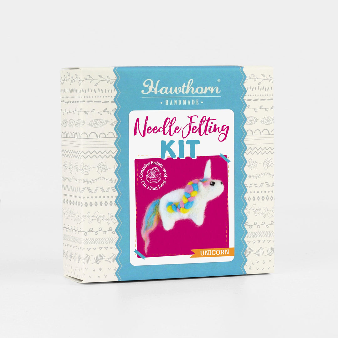 Unicorn Mini Felting Kit-Needle Felting-Hawthorn Handmade-Acorns &amp; Twigs