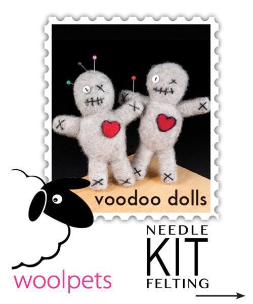 Voodoo Dolls Needle Felting Kit - EASY-Needle Felting-WoolPets-Acorns &amp; Twigs