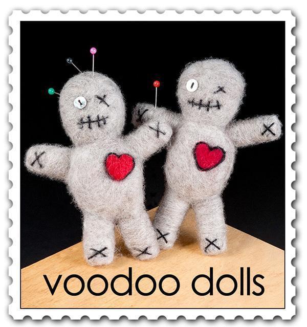 Voodoo Dolls Needle Felting Kit - EASY-Needle Felting-WoolPets-Acorns &amp; Twigs