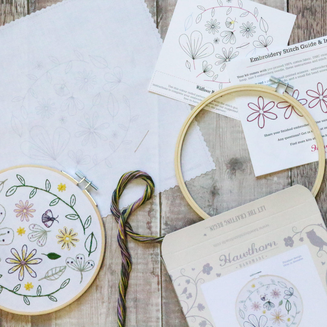 Wildflower Meadow Embroidery Kit-Embroidery-Hawthorn Handmade-Acorns &amp; Twigs