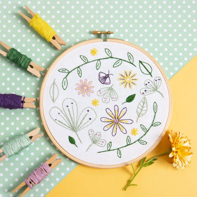 Wildflower Meadow Embroidery Kit-Embroidery-Hawthorn Handmade-Acorns & Twigs
