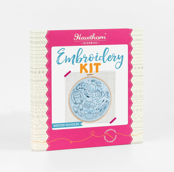 Winter Doodles Embroidery Kit-Embroidery-Hawthorn Handmade-Acorns &amp; Twigs
