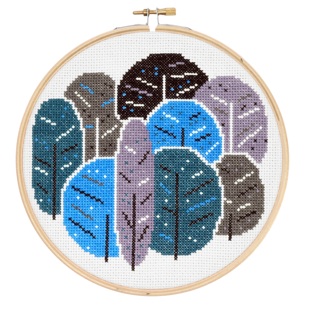 Winter Trees Cross Stitch Kit-Cross Stitch-Hawthorn Handmade-Acorns &amp; Twigs