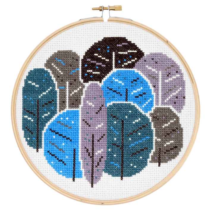 Winter Trees Cross Stitch Kit-Cross Stitch-Hawthorn Handmade-Acorns &amp; Twigs