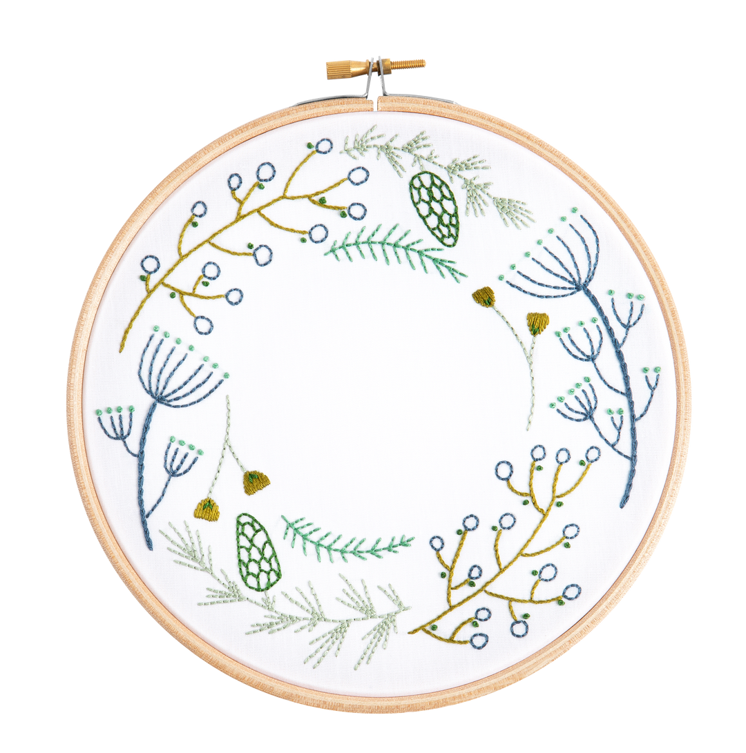 Wintertide Embroidery Kit-Embroidery-Hawthorn Handmade-Acorns &amp; Twigs