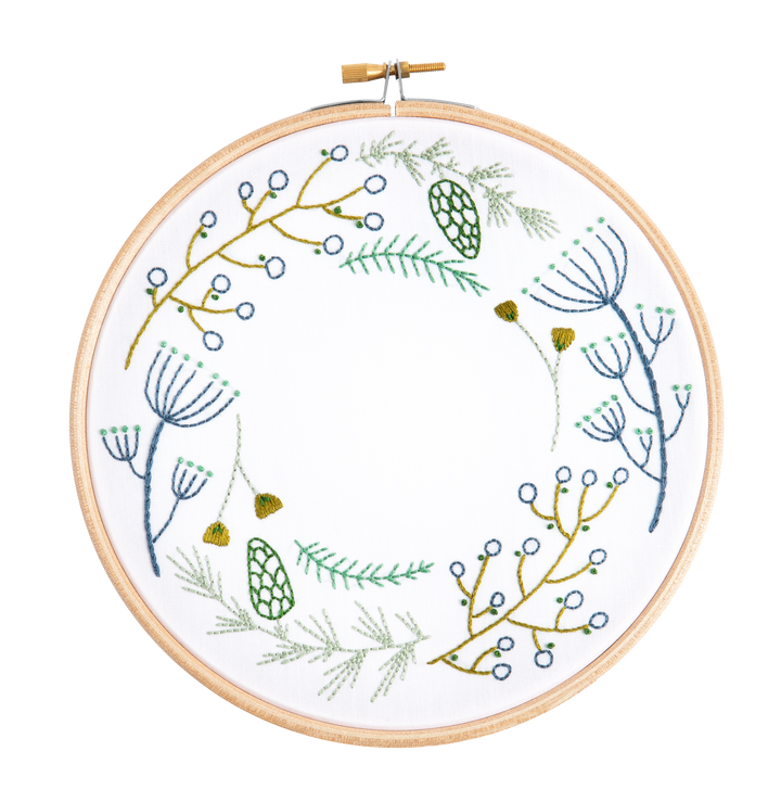 Wintertide Embroidery Kit-Embroidery-Hawthorn Handmade-Acorns &amp; Twigs