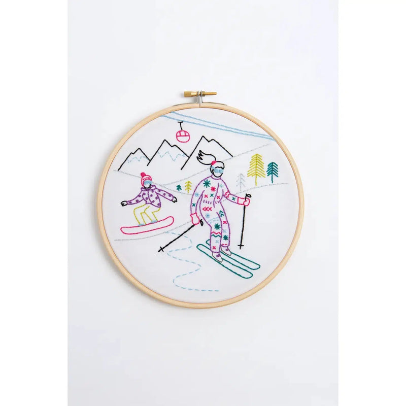 Wonderful Women-Skiing Embroidery Kit-Embroidery-Hawthorn Handmade-Acorns & Twigs