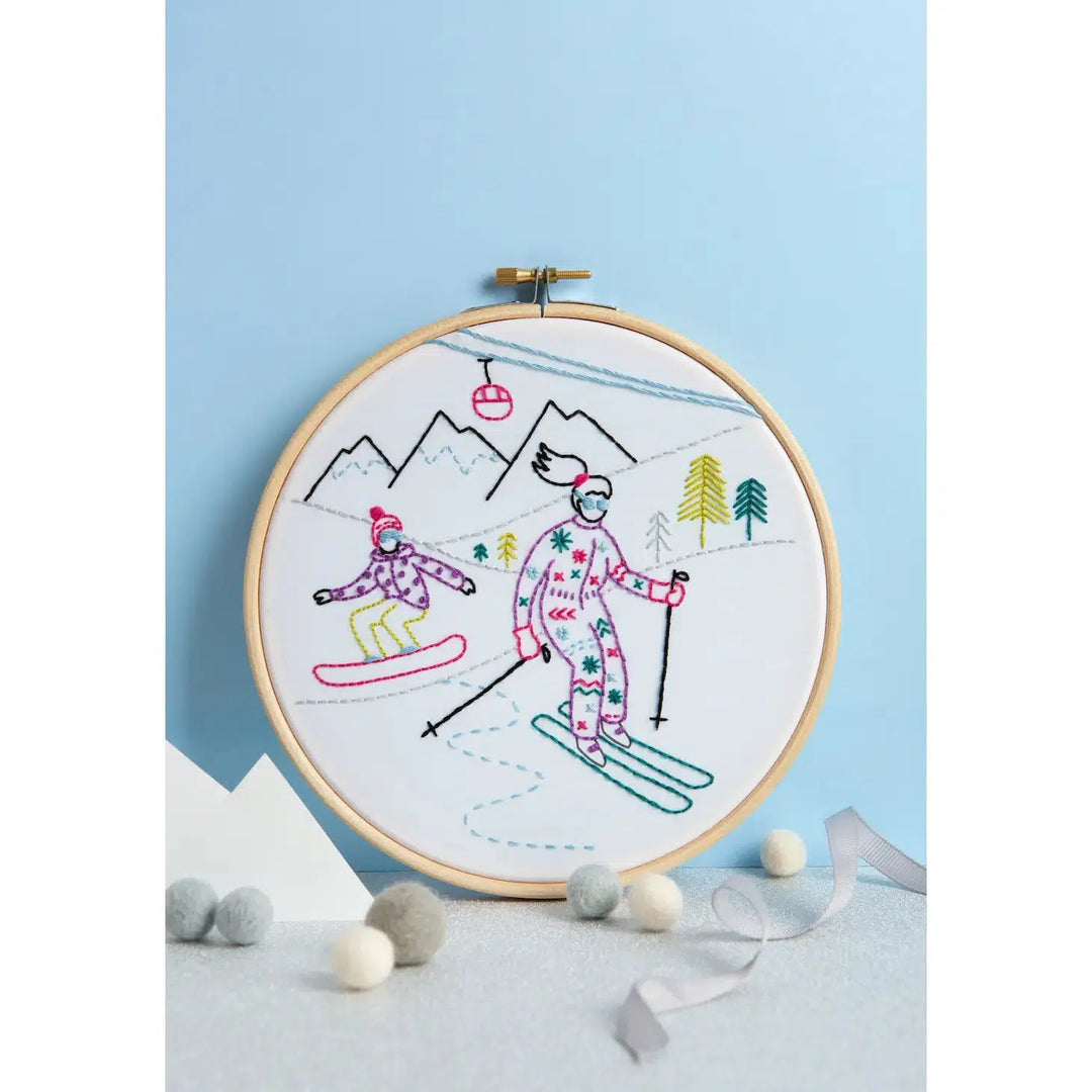 Wonderful Women-Skiing Embroidery Kit-Embroidery-Hawthorn Handmade-Acorns &amp; Twigs